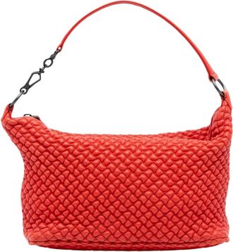 Bottega Veneta Pre-owned Shoulder Bags, female, Red, Size: ONE SIZE Pre-owned Quilted Shoulder Bag