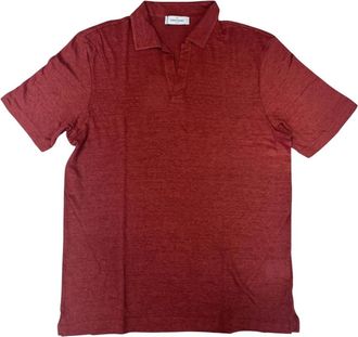 Gran Sasso Skipper Polo - Heren - Polos - Rood - M - Linnen - Tops