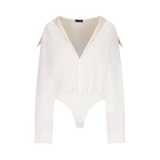 MUGLER Tops, Dames, Wit, S, Stijlvolle Body Fragrance