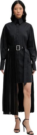 Karl Lagerfeld Pliss&eacute; Shirtjurk - Dames - Casual kleedjes - Zwart - XS - Katoen - Kleedjes