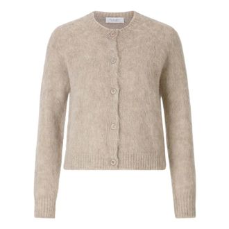 Rich & Royal Crew Nk Brushed Cardi Set - - Knitwear - Donna - Beige - S