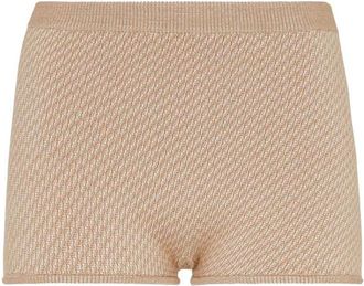 Fendi Beige FF wool shorts
