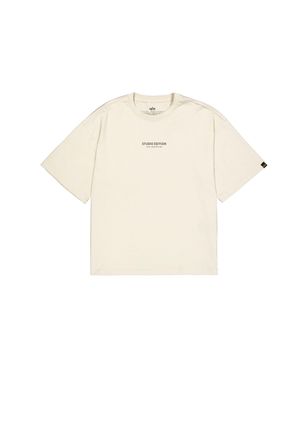 Alpha Industries T-Shirt ALPHA INDUSTRIES Studio Edition Backprint T-Shirt, Herren, Gr. XXL, weiss (vintage wei&szlig;), Obermaterial: 100% Baumwolle, Shirts T-Shirt