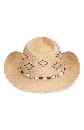 Lack of Color Sol Raffia Cowboy Hat in Natural at Nordstrom, Size Small