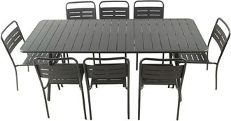 Concept Usine Conjunto de mesa de jard&iacute;n de 200 cm y 8 sillas