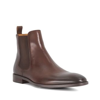 Dune London Mens Matchin - Flexi Sole Leather Chelsea Boots - Brown - Size UK 11