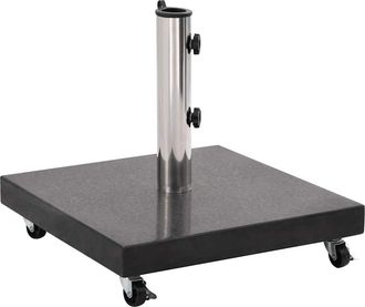 vidaXL Base De Sombrilla De Granito Cuadrada Negro 30 Kg Vidaxl