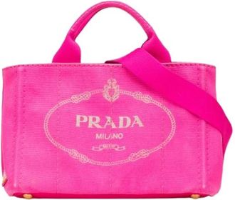 Prada Pre-owned Canvas Satchel - Dames - Vintage Shopper - Roze - ONE Size - Vintage