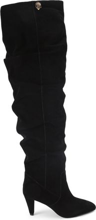 Kurt Geiger Womens Suede Shoreditch Otk Slouch Boots - Black - Size UK 3