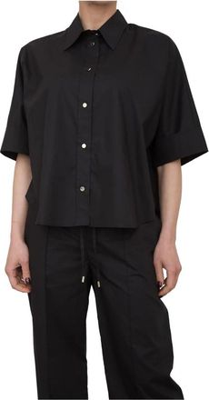 Liu Jo Zwarte Shirt voor Mannen - Dames - Overhemden - Zwart - M - Katoen - Overhemden