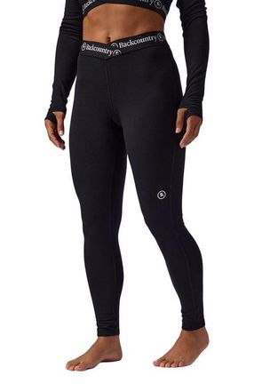 Backcountry Cedars Rws Merino Lt-Wt Baselayer V-Waist Bottom - Womens in Black at Nordstrom, Size Xx-Large