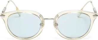 Burberry 2015-2025 zonnebril met rond montuur - Wit