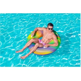 Trade Shop Trade Shop - Salvagente Fashion Rainbow Stampa Multicolore 119 Cm Con Maniglie Piscina 36352