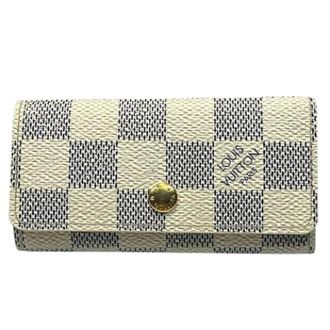 Louis Vuitton Pre-owned Accessories, female, Beige, Size: ONE SIZE Pre-owned Multicles 4 Damier Azur Key Case