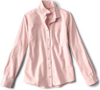 Orvis Womens Mid Mountain Brushed Flannel Shirt - Pale Clay
