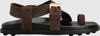 Tod's Sandali infradito in pelle scamosciata con tacco basso e cinturino