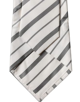 Dolce & Gabbana Striped Silk Necktie - Black
