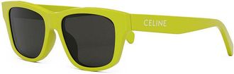 Celine CL40249U39A Square Full Rim Sunglasses - Yellow