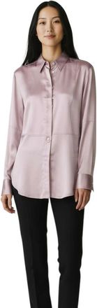 Brunello Cucinelli Mauve Silk Blend Long Sleeve Shirt, Size Medium