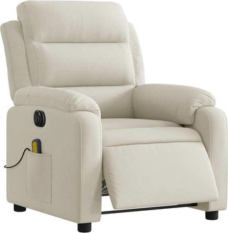 vidaXL Vidaxl - Sill&oacute;n Reclinable De Masaje El&eacute;ctrico Terciopelo Color Crema