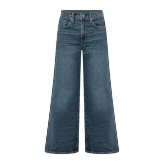 Levi's Jeans, Dames, Blauw, W26, Denim, 728 HR Wide Leg Jeans