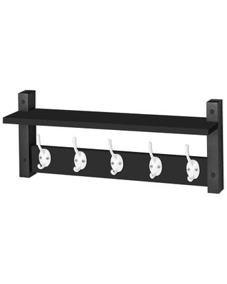 Sorbus Wall Mount Xl Coat Hooks Floating Shelf