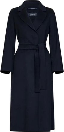 Max Mara Esturia Jas - Dames - Jas met riem - Blauw - M - Wol - Jassen