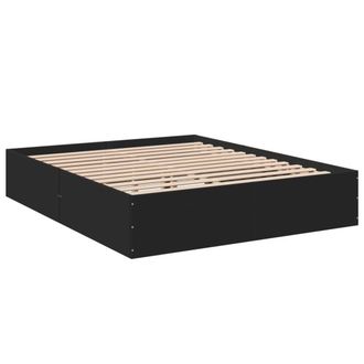 Berkfield Home Modern Bed Frame without Mattress Black 150x200 cm King Size