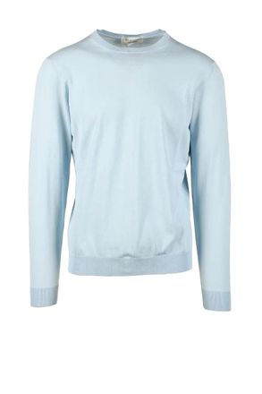 FILIPPO DE LAURENTIIS Light Blue Cotton Sweater