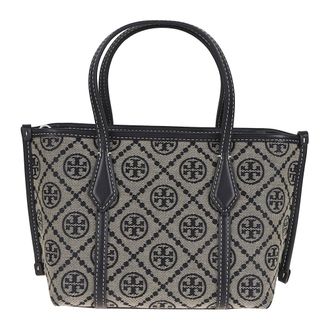 Tory Burch Shopping Bags, female, Blue, ONE SIZE, Perry T Monogram Mini Tote