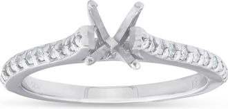 Pompeii3 1/4ct Diamond Engagement Ring Setting 14K White Gold Size Selectable