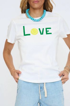 Ink+Alloy Love Tennis Kiki Tee In White