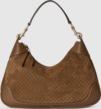 Gucci B Medium Shoulder Bag, Brown, Leather