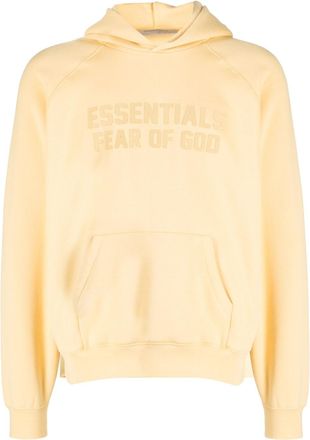 Fear of God Essentials logo-print hoodie - men - Cotton/Polyester - L - Yellow