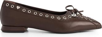 Fab By Fabienne Chapot Sailor Ballerinas - Dames - Ballerinas - Bruin - 39 EU - Leer - Schoenen