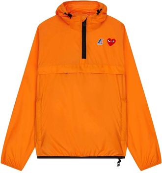 Comme Des Garçons Heren, Jassen, Oranje, Maat: XL Nylon