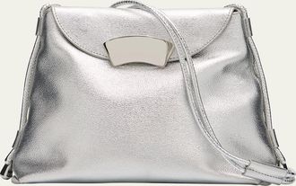 3.1 Phillip Lim ID Petite Soft Metallic Leather Shoulder Bag