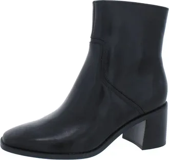Naturalizer Womens Naturalizer Erica Boots Black Leather Block Heel Ankle Bootie ZAP1671
