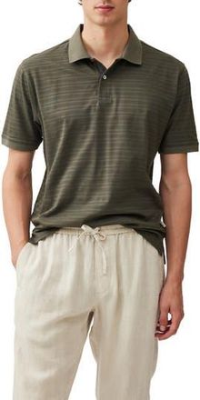 Rodd & Gunn Evans Bay Stripe Cotton Piqu&eacute; Polo in Forest at Nordstrom Rack, Size Large