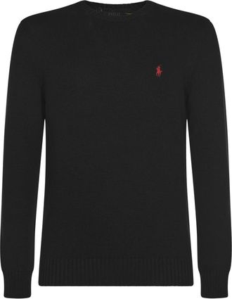 Polo Ralph Lauren Lange Mouw Trui - Heren - Ronde hals truien - Zwart - L - Katoen - Truien & Vesten
