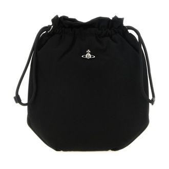 Vivienne Westwood Borsa a sacchetto Orb con coulisse - - Bags - Donna - Nero - ONE SIZE
