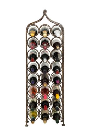 Biscottini International Biscottini - Estante Para Vinos Gabinete Para Vinos Bodega De Hierro Porta Botellas De Vino Portabotellas De Pie De Hierro 24 Botellas