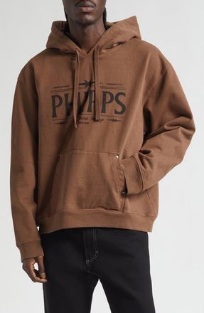 Phipps Studded Logo Graphic Hoodie in Brown at Nordstrom, Size X-Large
