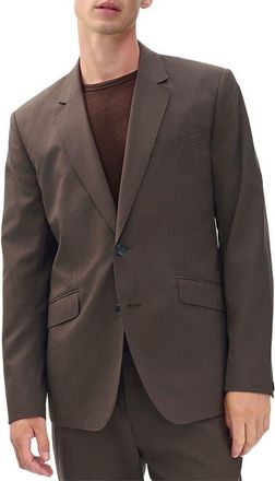 Rag & Bone Butler Wool Blend Ripstop Suit Jacket in Stonewall at Nordstrom, Size 42