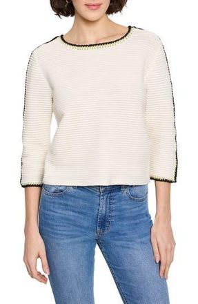 Nic+Zoe Ottoman Stitch Sweater in Classic Cream at Nordstrom Rack, Size X-Large