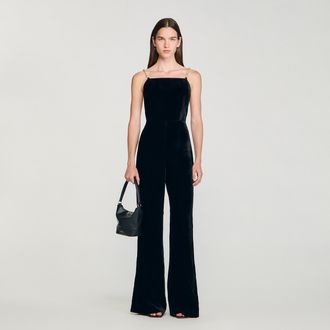 Sandro Velvet jumpsuit