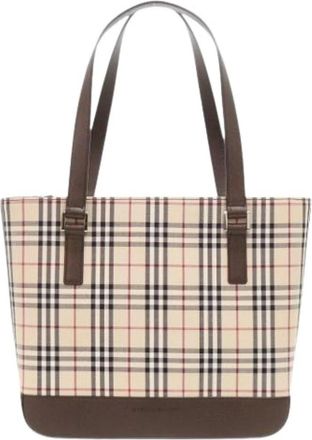 Burberry Pre-owned Vintage Tote Bag - Dames - Vintage Shopper - Beige - ONE Size - Vintage