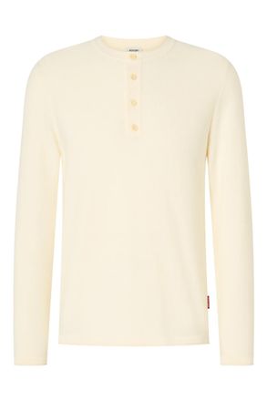 Joop Rundhalspullover JOOP JEANS Peko, Herren, Gr. L, natural, Strick, Obermaterial: 100% Baumwolle, unifarben, regular fit normal, Rundhals, Pullover Rund