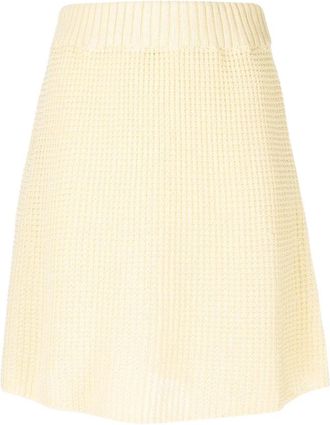 Rodebjer Prisca Mini Rok - Dames - Korte rokken - Beige - XS - Katoen - Rokken