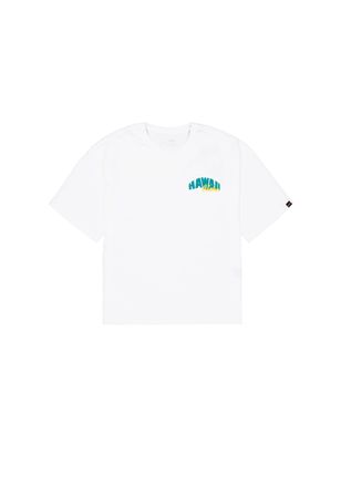 Alpha Industries T-Shirt ALPHA INDUSTRIES Hawaii Aloha Backprint T-Shirt, Herren, Gr. XXL, weiss (wei&szlig;), Obermaterial: 100% Baumwolle, Shirts T-Shirt